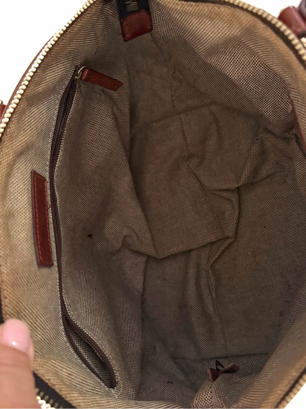 DOONEY & BOURKE•British tan pebble leather satchel crossbody bag - Picture 11 of 13